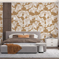 Ginkgo Leaf Botanical Mural Wallpaper — Warm Earthy Pattern Mural Wallpaper - pure wallpaper artwork