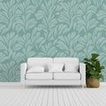 Sage Botanical Leaf Mural Wallpaper — Minimalist Nature Pattern Mural Wallpaper - pure wallpaper artwork