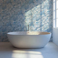 Oceanic Swirl Mural Wallpaper — Artistic Blue Nautical Pattern Mural Wallpaper - pure wallpaper artwork