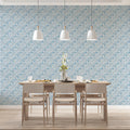 Whirling Blue Swirls Mural Wallpaper — Fluid Artistic Pattern Mural Wallpaper - pure wallpaper artwork