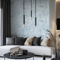 Silken Frost Mural Wallpaper — Elegant Swirling Pattern Mural Wallpaper - pure wallpaper artwork