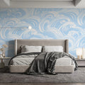 Sky Surge Wave Mural Wallpaper — Fluid Japanese-Inspired Art Mural Wallpaper - pure wallpaper artwork