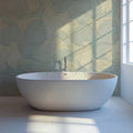 Abstract Swirl Mural Wallpaper in Soft Mint and Cream Mural Wallpaper - pure wallpaper artwork