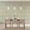 Abstract Swirl Mural Wallpaper in Mint and Cream Mural Wallpaper - pure wallpaper artwork