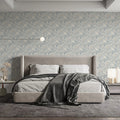 Marbled Swirl Mural Wallpaper — Soft Beige and Slate Blue Mural Wallpaper - pure wallpaper artwork