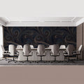 Midnight Swirl Mural Wallpaper — Moody Abstract Pattern Mural Wallpaper - pure wallpaper artwork