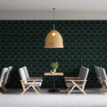 Midnight Botanical Fan Mural Wallpaper — Dark Victorian Pattern Mural Wallpaper - pure wallpaper artwork