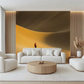 Solitary Desert Dune Mural Wallpaper — Minimalist Wanderlust Style Mural Wallpaper - pure wallpaper artwork