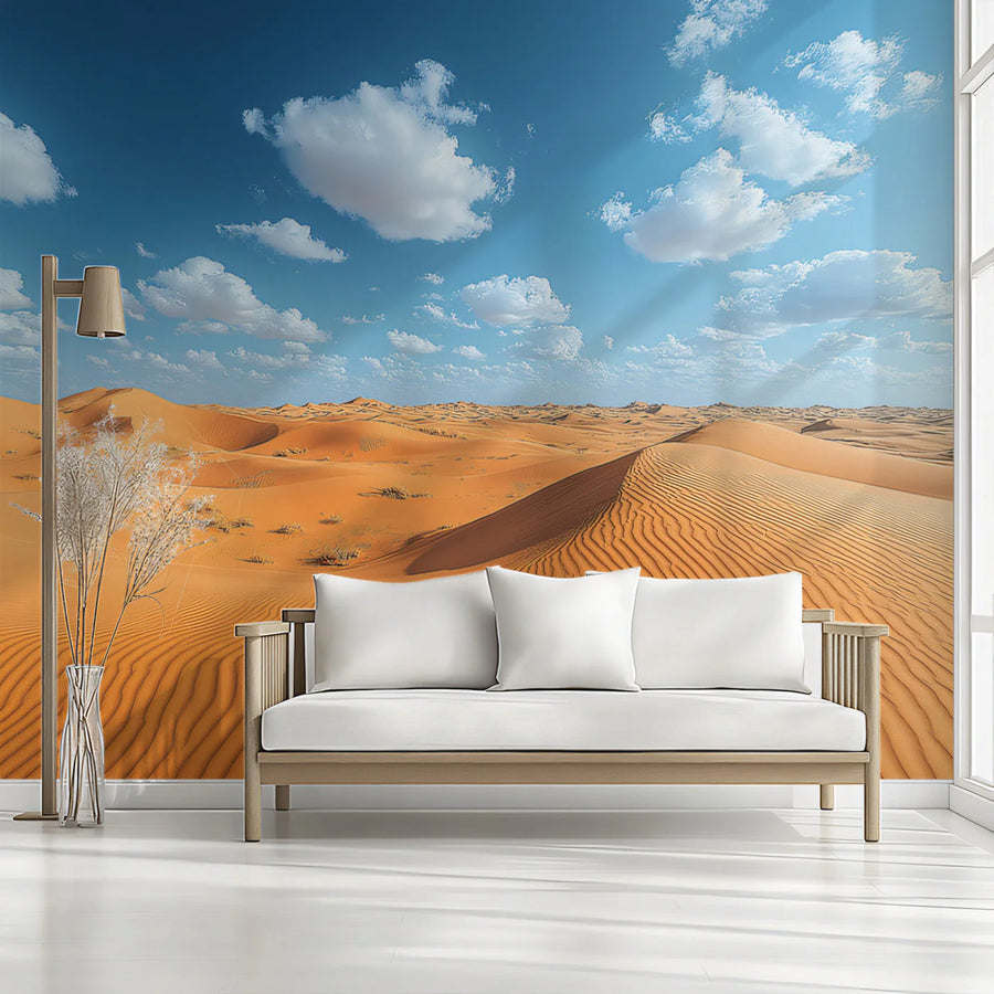 Sahara Dune Horizon Mural Wallpaper — Expansive Desert Landscape Mural Wallpaper