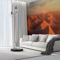 Golden Desert Sands Mural Wallpaper — Warm Sunset Horizon Mural Wallpaper - pure wallpaper artwork