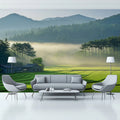 Misty Morning Rice Terrace Mural Wallpaper —Landscape Design Mural Wallpaper - pure wallpaper artwork