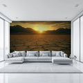 Desert Sunset Cracked Earth Mural Wallpaper — Panoramic Landscape Mural Wallpaper - pure wallpaper artwork
