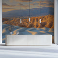 Golden Hour Desert Hills Mural Wallpaper —Warm Landscape Decor Mural Wallpaper - pure wallpaper artwork