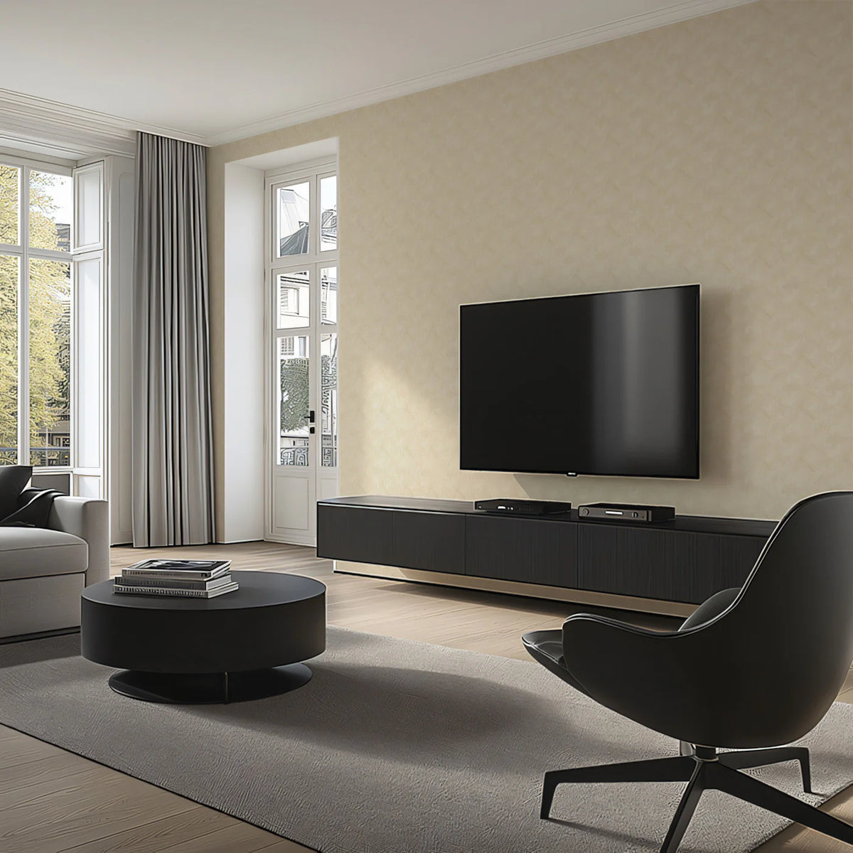 Subtle Swirl Mural Wallpaper — Minimalist Cream Texture Mural Wallpaper - pure wallpaper artwork