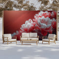 Blush Peony Floral Mural Wallpaper — Romantic Botanical Wall Decor Mural Wallpaper - pure wallpaper artwork