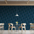 Midnight Micro Leaf Mural Wallpaper — Dense Botanical Pattern Mural Wallpaper - pure wallpaper artwork
