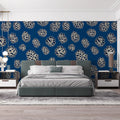 Midnight Pinecone Mural Wallpaper — Stylized Botanical Print Mural Wallpaper - pure wallpaper artwork