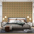 Micro Pine Forest Mural Wallpaper —Soft Earthy Woodland Pattern Mural Wallpaper - pure wallpaper artwork