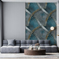Weathered Scale Armor Mural Wallpaper — Industrial Grunge Motif Mural Wallpaper - pure wallpaper artwork