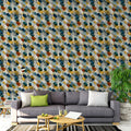 Abstract Overlapping Dot Mural Wallpaper — Mid-Century Palette Mural Wallpaper - pure wallpaper artwork