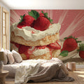 Strawberry Shortcake Mural Wallpaper —Whimsical Pop Art Design Mural Wallpaper - pure wallpaper artwork