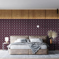Burgundy Damask Mural Wallpaper — Rich Traditional Pattern Mural Wallpaper - pure wallpaper artwork