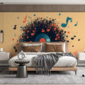 Melodic Tree Particle Mural Wallpaper — Abstract Music Wall Art Mural Wallpaper - pure wallpaper artwork