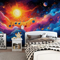Musical Galaxy Swirl Mural Wallpaper — Cosmic Art for Walls Mural Wallpaper - pure wallpaper artwork