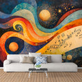 Symphony Abstract Mural Wallpaper — Vibrant Expressionist Art Mural Wallpaper - pure wallpaper artwork