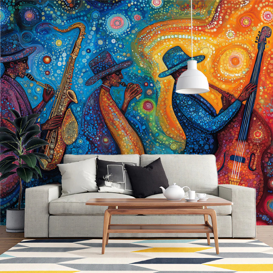 Geometric Labyrinth Mural Wallpaper — Bold Abstract Depth Mural Wallpaper