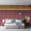 Intricate Magenta Paisley Mural Wallpaper — Traditional Textile Style Mural Wallpaper - pure wallpaper artwork