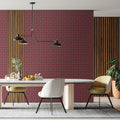 Micro Paisley Repeating Mural Wallpaper — Deep Magenta and Gray Mural Wallpaper - pure wallpaper artwork