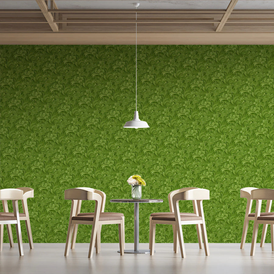 Miniature Foliage Mural Wallpaper — Lush Botanical Pattern Mural Wallpaper