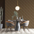 Rustic Terracotta Paisley Mural Wallpaper — Traditional Textile Mural Wallpaper - pure wallpaper artwork