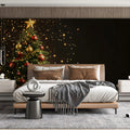 Festive Christmas Glow Mural Wallpaper — Elegant Holiday Decor Mural Wallpaper - pure wallpaper artwork