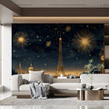 A Tale of Two Cities Mural Wallpaper Gold and Black Mural Wallpaper - pure wallpaper artwork