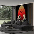 Japanese Dragon and Great Wave Mural Wallpaper — Mythical Art Mural Wallpaper - pure wallpaper artwork