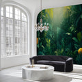 Lush Jungle with Fruits and Sunlight Mural Wallpaper Vibrant and Exotic Art Mural Wallpaper - pure wallpaper artwork