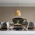 Steaming Coffee Cup Mural Wallpaper — Minimalist Beverage Art Mural Wallpaper - pure wallpaper artwork