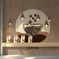 Roasted Coffee Bean Motif Mural Wallpaper — Modern Minimalist Design Mural Wallpaper - pure wallpaper artwork