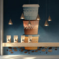 Stacked Coffee Cup Mural Wallpaper — Playful Bohemian Cafe Decor Mural Wallpaper - pure wallpaper artwork