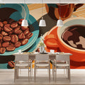 Roasted Coffee Beans Still Life Mural Wallpaper — Modern Art Mural Wallpaper - pure wallpaper artwork
