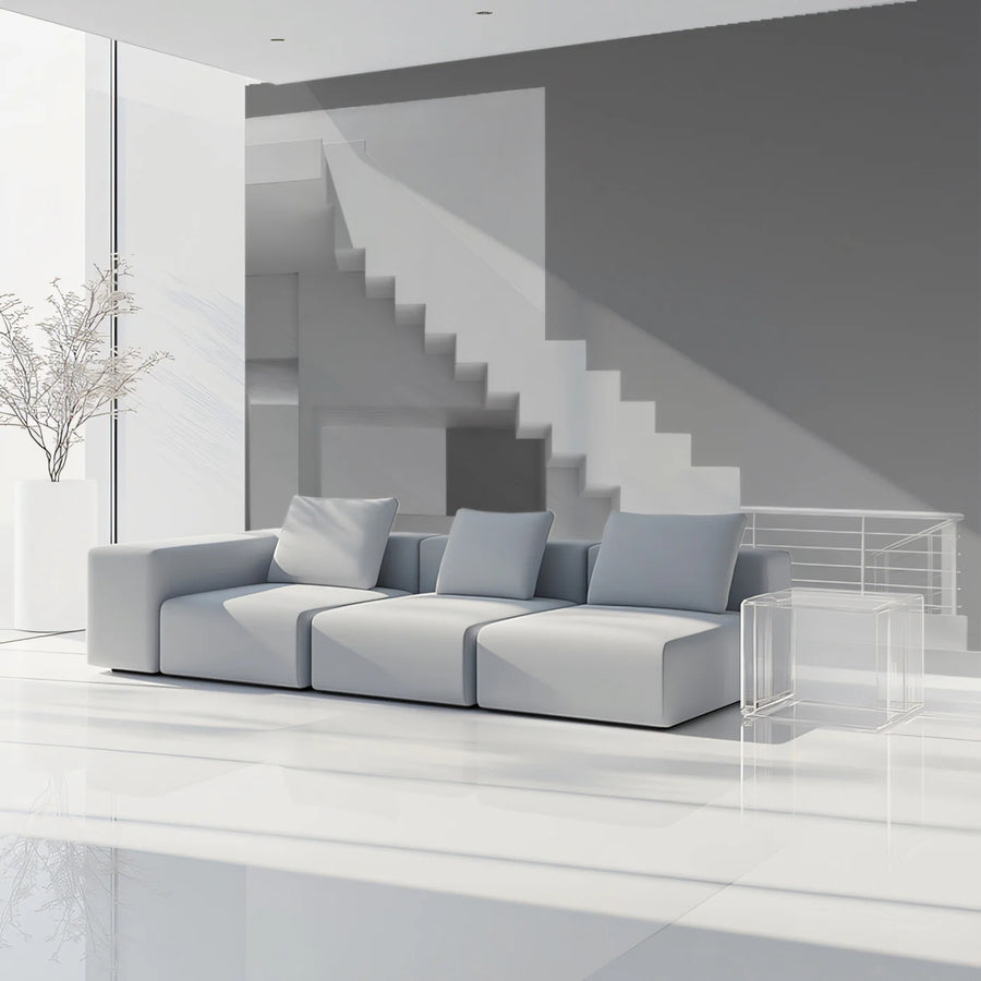 Minimalist Staircase Mural Wallpaper — Architectural Abstraction Mural Wallpaper