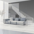 Minimalist Staircase Mural Wallpaper — Architectural Abstraction Mural Wallpaper - pure wallpaper artwork