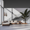 Minimalist Architectural Staircase Mural Wallpaper — Modern Art Mural Wallpaper - pure wallpaper artwork
