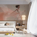Floating Dancer Mural Wallpaper — Abstract Blush Line Art Mural Wallpaper - pure wallpaper artwork