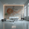 Graceful Ballerina Line Art Mural Wallpaper — Soft Modern Aesthetic Mural Wallpaper - pure wallpaper artwork