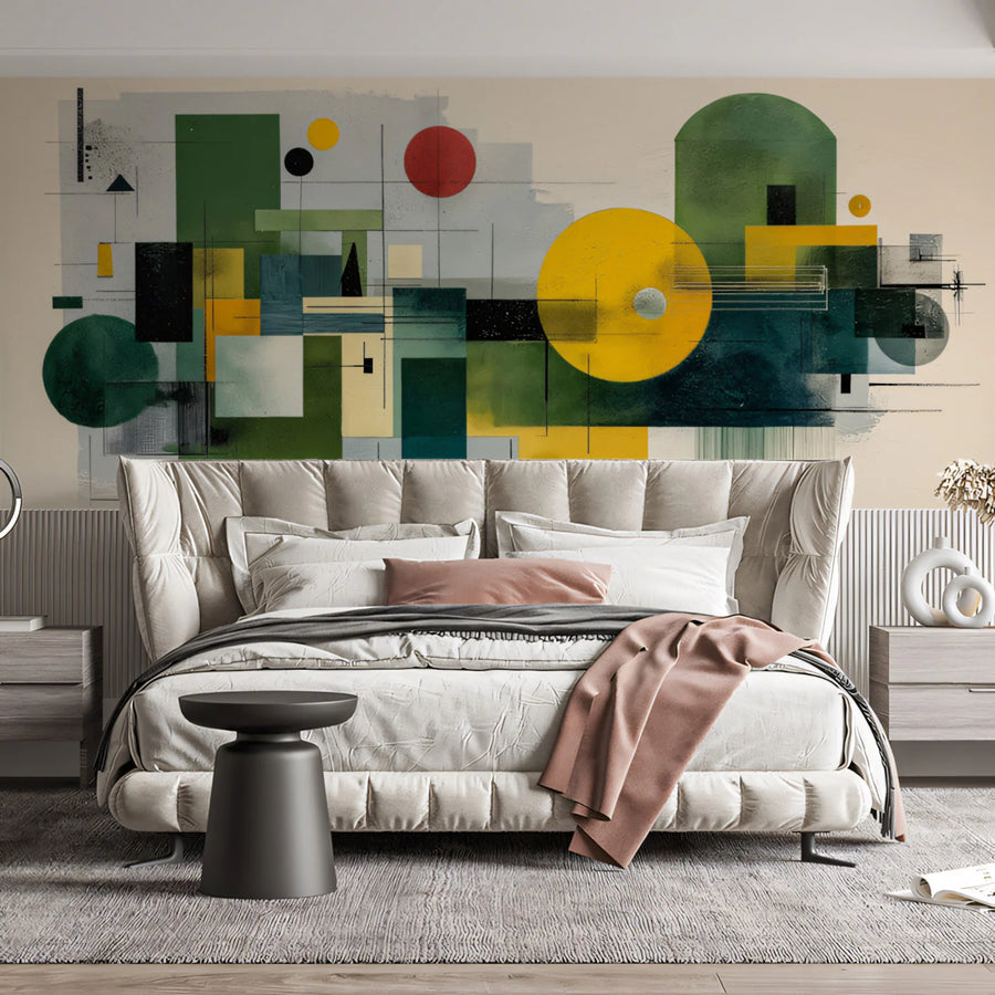 Abstract Geometric Landscape Mural Wallpaper — Modern Art Pattern Mural Wallpaper
