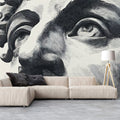 Renaissance Sculpture Engraving Mural Wallpaper — Artistic Monochrome Mural Wallpaper - pure wallpaper artwork