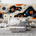 Abstract Organic Flow Mural Wallpaper — Modern Dynamic Pattern Mural Wallpaper - pure wallpaper artwork